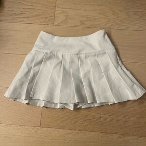 Elegant Cream Pleated Skort